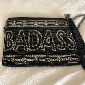 Mary Frances beaded “badass” clutch